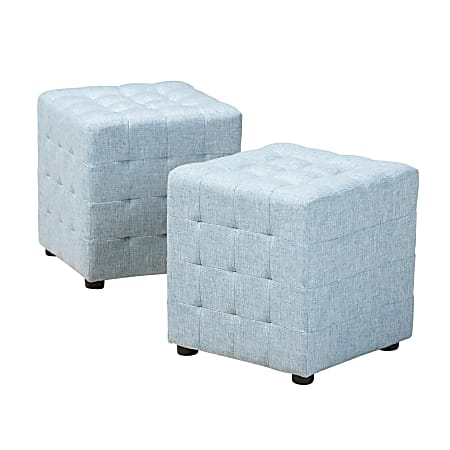 Baxton Studio Modern And Contemporary Tufted Cube Ottomans,