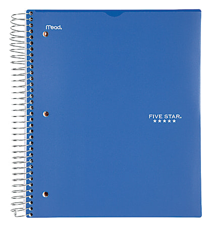 Five Star® Notebook, 8 1/2" x 11", 5 Subjects, College Ruled, 200 Sheets, Assorted Colors (No Color Choice)