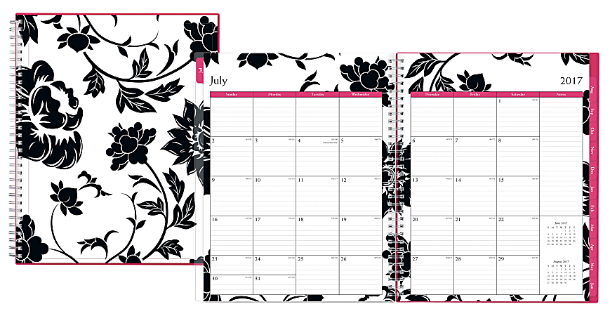 Blue Sky™ Fashion Academic Weekly/Monthly Planner, 8 1/2" x 11", Barcelona, July 2017 to June 2018