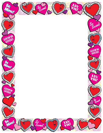 Scholastic Colorful Design Paper, Valentines, 8 1/2" x 11", Pack Of 50