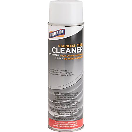 Genuine Joe Stainless Steel Cleaner - For Metal Surface - 15 fl oz (0.5 quart)Can - 1 Each - Pleasant Scent, Luster - Multi Genuine Joe Stainless Steel Cleaner - For Metal Surface - 15 fl oz (0.5 quart)Can - 1 Each - Pleasant Scent, Luster - Multi