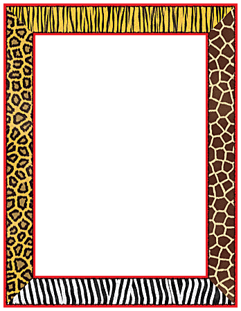Scholastic Colorful Design Paper, Safari, 8 1/2" x 11", Pack Of 50