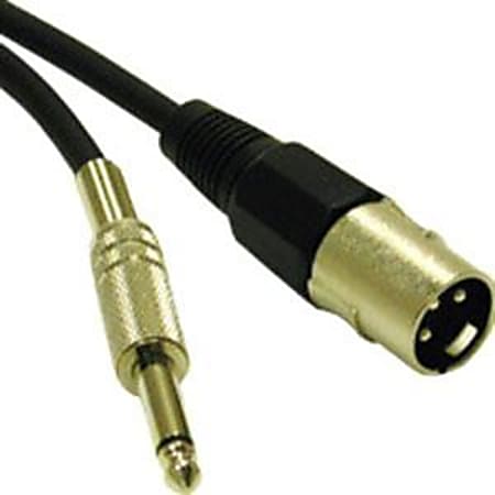 C2G 3ft Pro-Audio XLR Male to 1/4in Male Cable - XLR Male Audio - Male Audio - 3ft - Black