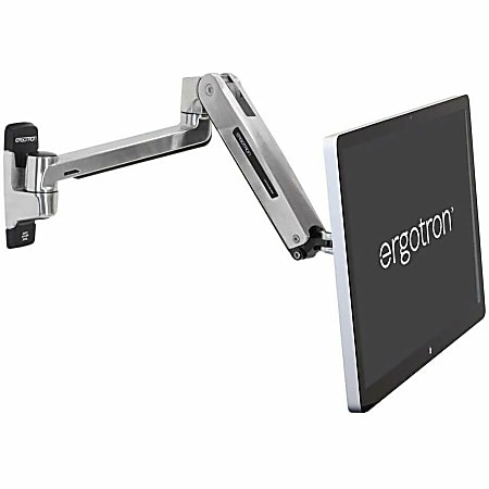 Ergotron Mounting Arm for Flat Panel Display, All-in-One Computer - Polished Aluminum - Adjustable - 46" Screen Support - 45383026