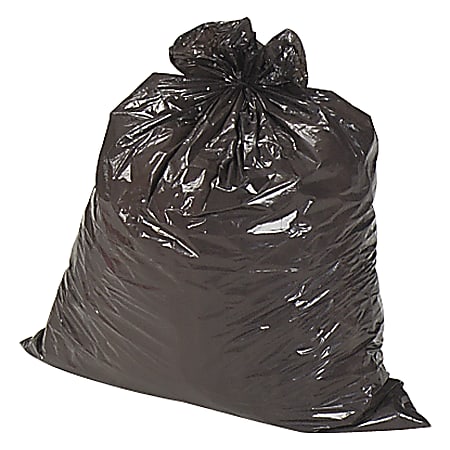 Genuine Joe 2-Ply Can Liners, 16 Gallons, 0.7 mil, Brown/Black, Box Of 500