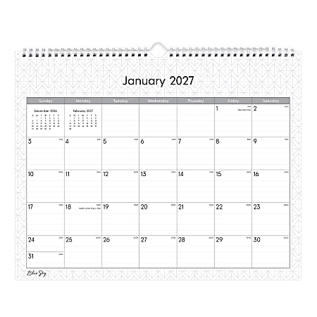2027 Blue Sky Enterprise Monthly Wall Calendar, 15x12, 0%, Enterprise, Jan&ndash;Dec, RY27