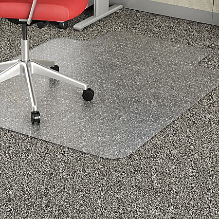 Lorell Economy Studded Chair Mat 45 x 53 Wide Lip ODP Business