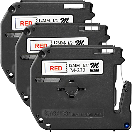Brother P-touch Nonlaminated M Series Tape Cartridge - 1/2