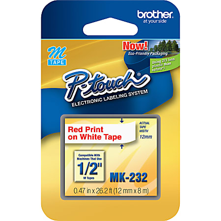 Brother P-touch Nonlaminated M Series Tape Cartridge - 1/2