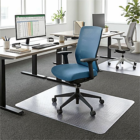 Lorell&reg; Economy Studded Chair Mat, 46" x 60"