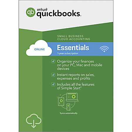 Intuit® QuickBooks® Online Essentials 2019, For PC/Mac®, Download