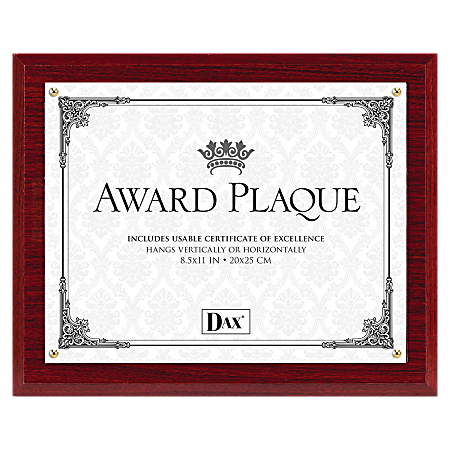 DAX Award Plaque, 10 1/2" x 13", Mahogany