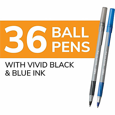 Bic Stick Pens Medium Black 12/Pk - BICGSM11BK | Bic Usa Inc