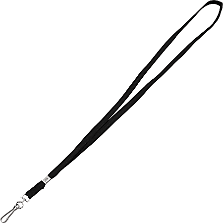 Advantus Metal Clasp Lanyard, 36" Length, Black, Box