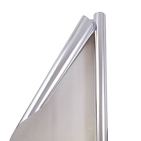 JAM Paper® Wrapping Paper, Foil, 12 1/2 Sq Ft, Silver Metallic