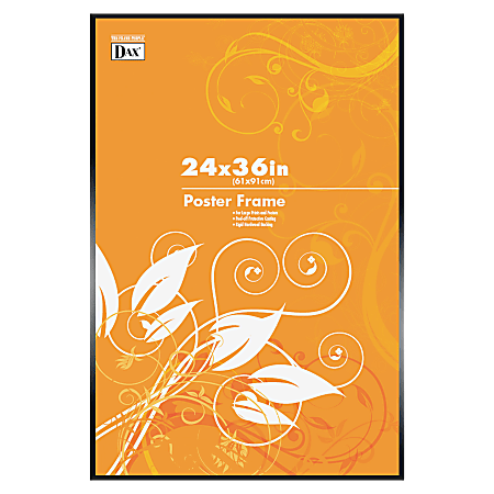 DAX Metal Poster Frame, 24" x 36", Black
