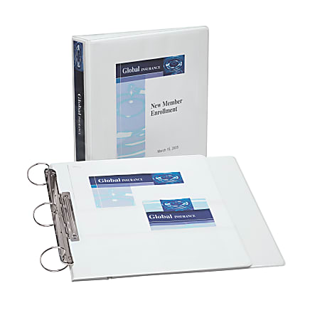 Avery® Flipback Reference View Binder, 1 1/2" Rings, White