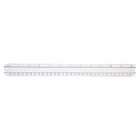 Acme Magnifying Ruler, Clear, 12"