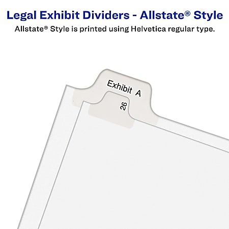 Avery Allstate Style Collated Legal Exhibit Dividers 8 12 x 11
