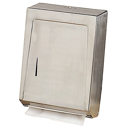 Genuine Joe C-Fold/Multi Towel Cabinet, Stainless Steel