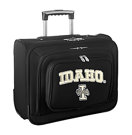 Denco Sports Luggage Rolling Overnighter With 14" Laptop Pocket, Idaho Vandals, 14"H x 17"W x 8 1/2"D, Black