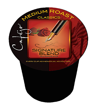 Cafejo® Signature Blend Single-Serve Coffee Pods, 0.5 Oz, Carton Of 24