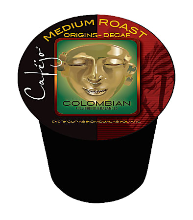 Cafejo® Colombian Decaffeinated Single-Serve Coffee Pods, 0.5 Oz, Carton Of 24