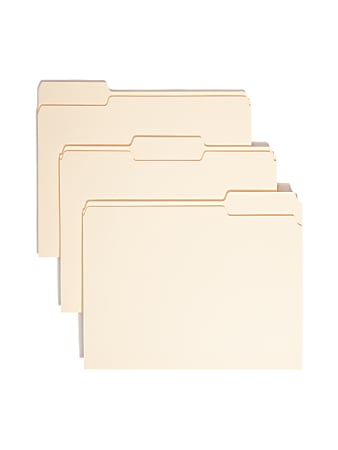Smead® Manila Folders With Antimicrobial Protection, Letter Size, 1/3 Cut, Box Of 100