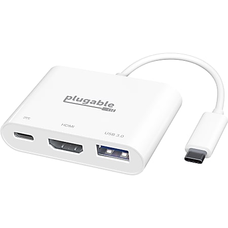 Plugable USB C Mini Dock with HDMI, USB 3.0 and Pass Through Charging