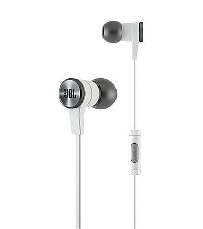 JBL Synchros E10 Earbud Headphones With Universal Microphone And Remote, White