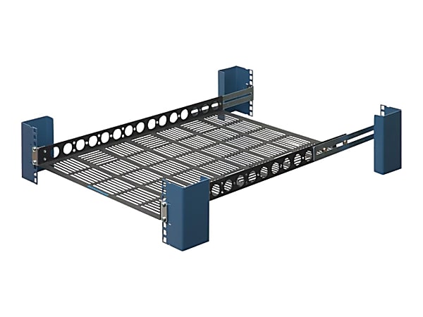 RackSolutions Rack shelf powder coated textured black 1U 19 - ODP ...