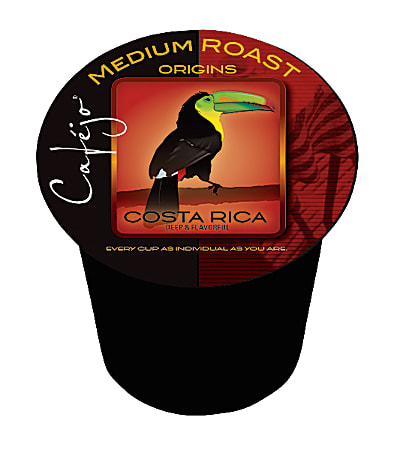 Cafejo® Costa Rica Single-Serve Coffee Pods, 0.5 Oz, Carton Of 24
