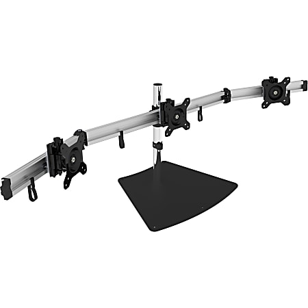 SIIG Premium Aluminum Triple Monitor Stand - 13" to 27" - Detachable VESA Plate - 17.6lb Load Capacity