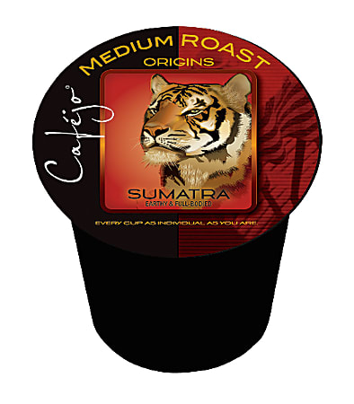 Cafejo Sumatra Single-Serve Coffee Pods, 0.5 Oz, Carton Of 24