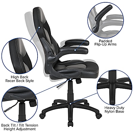 Flash Furniture Gaming Desk And Racing Chair Set With Cup Holder