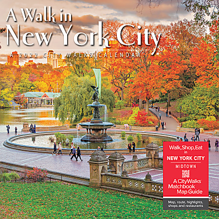 Willow Creek Press Scenic Monthly Wall Calendar, 12" x 12", NYC, January To December 2022