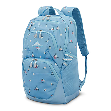 High Sierra Swoop Laptop Backpack With 17" Laptop Pocket, Blue Floral