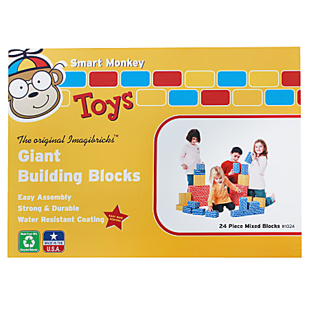 Smart Monkey ImagiBRICKS™ Giant 24-Piece Building Block Set