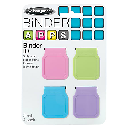 Wilson Jones® Binder IDs, W20237, Assorted, Pack Of 4