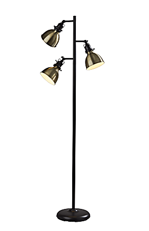 Brass 3 light floor lamp store