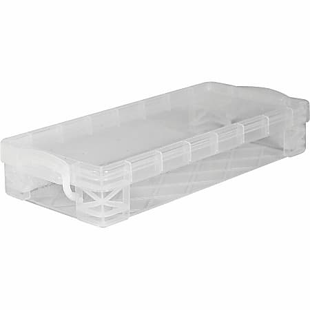 Advantus Super Stacker Pencil Storage Box, 8 1/2" x 4" x 1 3/5", Clear