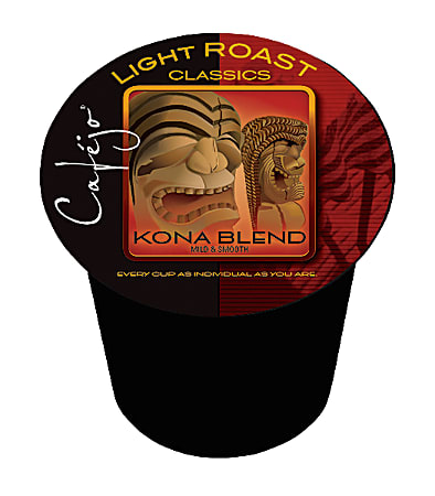 Cafejo® Kona Blend Single-Serve Coffee Pods, 0.37 Oz, Carton Of 24