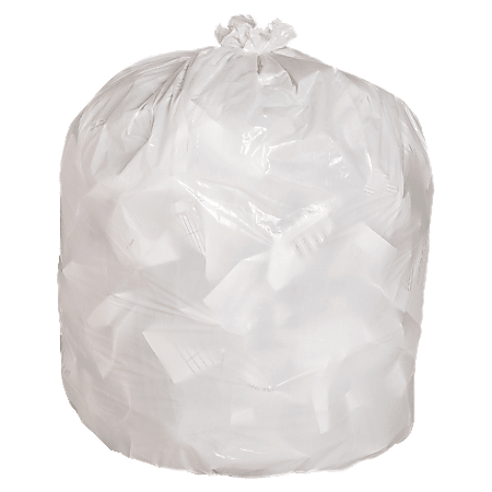 Genuine Joe 75percent Recycled Heavy Duty Contractor Trash Bags 13 Gallons  24 x 31 White Box Of 150 - Office Depot