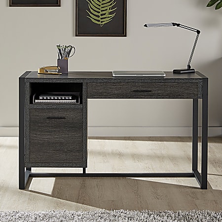 RealSpace® DeJori 51”W Writing Desk, Charcoal