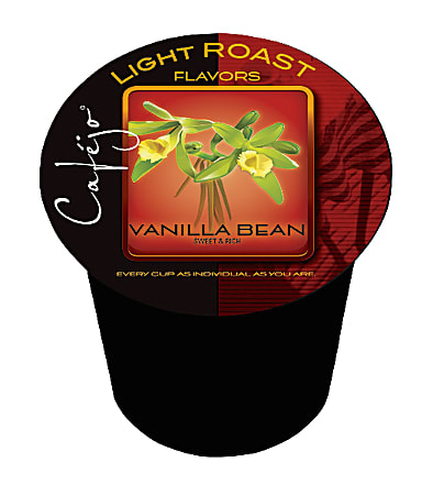 Cafejo® Vanilla Bean Single-Serve Coffee Pods, 0.37 Oz, Carton Of 24