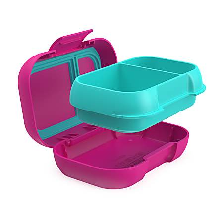Bentgo Kids Snack Leak Proof Container 2 H x 4 W x 6 D FuchsiaTeal - Office  Depot