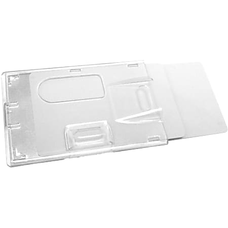 SICURIX Rigid 2-badge Blocking Smart Card Holder - Vinyl - 20 / Pack - Translucent