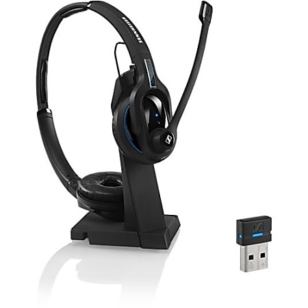 Sennheiser MB Pro 2 UC Headset - Stereo - Wireless - Bluetooth - 82 ft - 150 Hz - 15 kHz - Over-the-head - Binaural - Supra-aural - Noise Cancelling Microphone