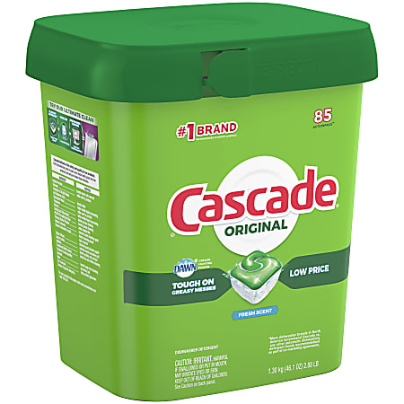 Cascade ActionPacs Dishwasher Detergent Pods Fresh Scent Pack Of 85 -  Office Depot