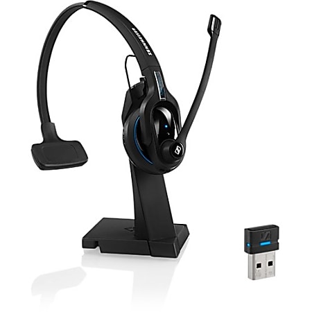 Sennheiser MB Pro 1 UC ML Headset - Mono - Wireless - Bluetooth - 82 ft - 150 Hz - 15 kHz - Over-the-head - Monaural - Circumaural - Noise Cancelling Microphone